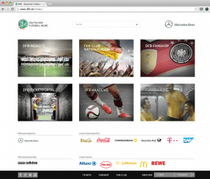 Auch die Seite des Deutschen Fussball Bunds ist mit Typo3 erstellt.
